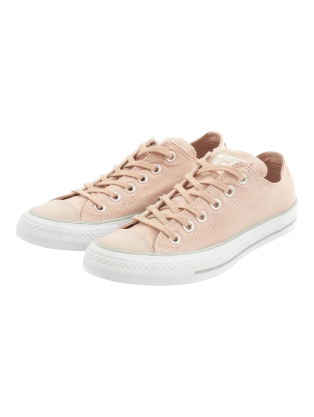 Converse Low Tops Dusty Pink Canvas Sneakers Silver Accents Women's Size 9